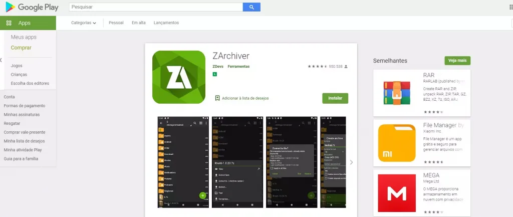Zarchiver GTA San Andreas Android
